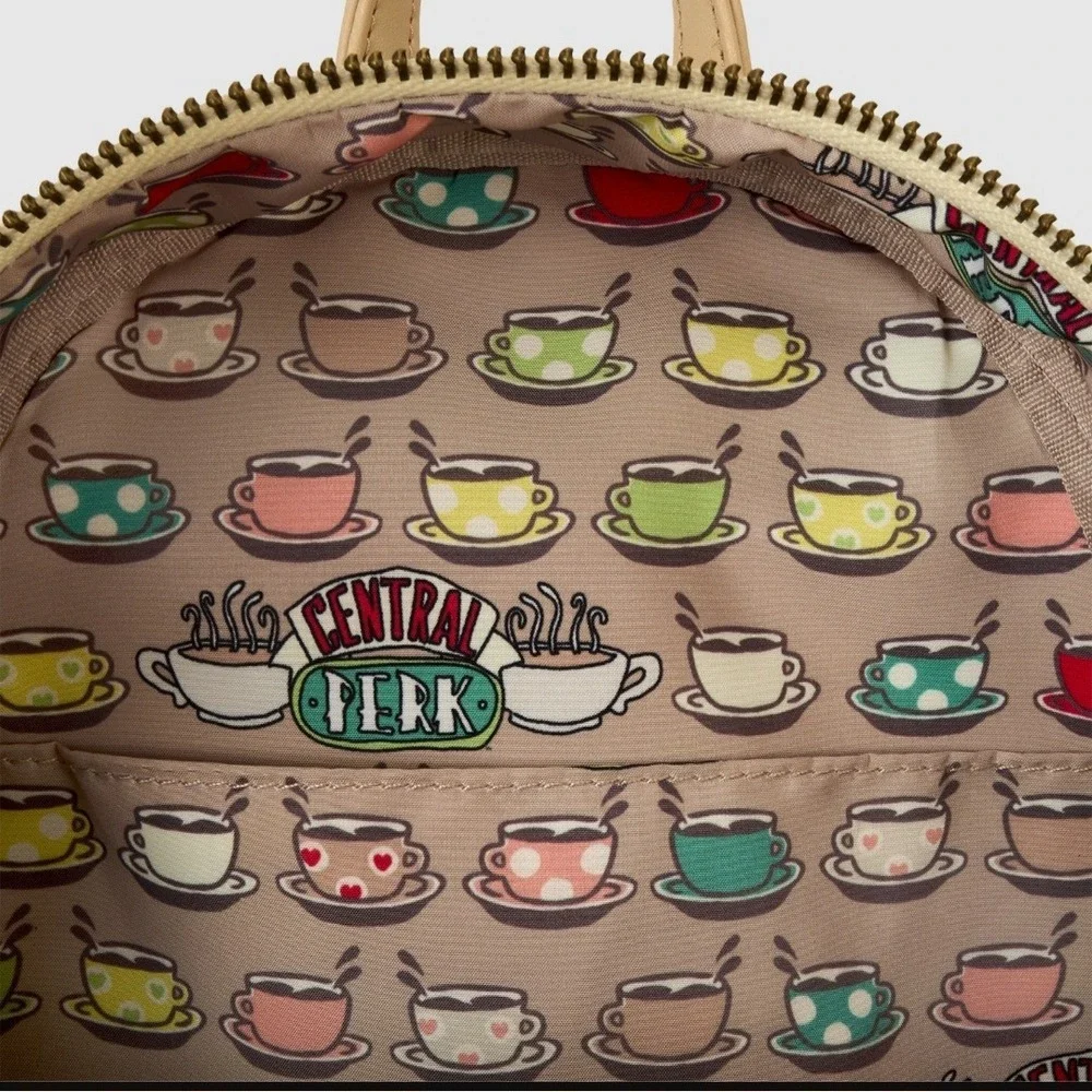 NWT Loungefly Friends Central‎ Perk Coffee Mug Scented Backpack & Crossbody Bag!